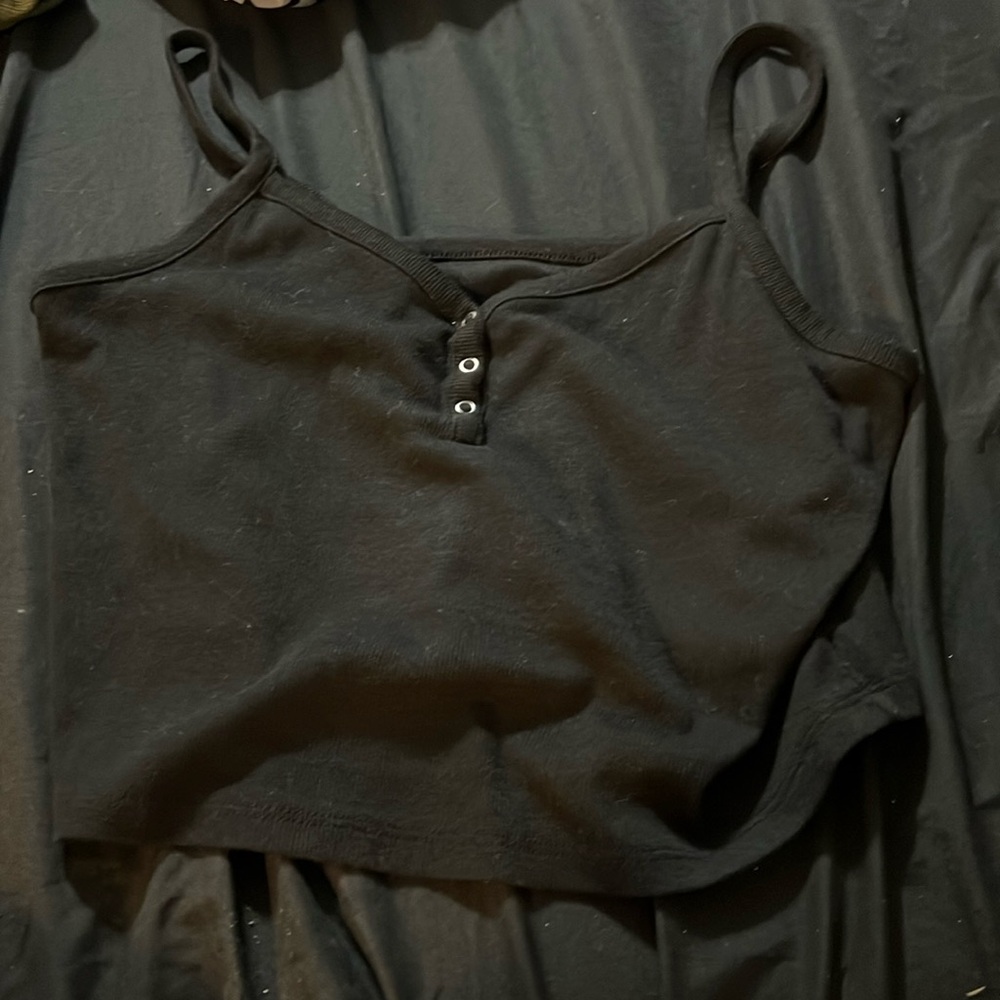 Black large crop top no boundary